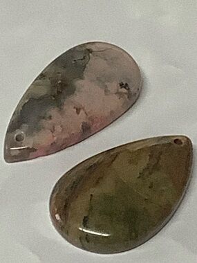 2 Pendant or Stone from Collection Pear Shaped Cabochons